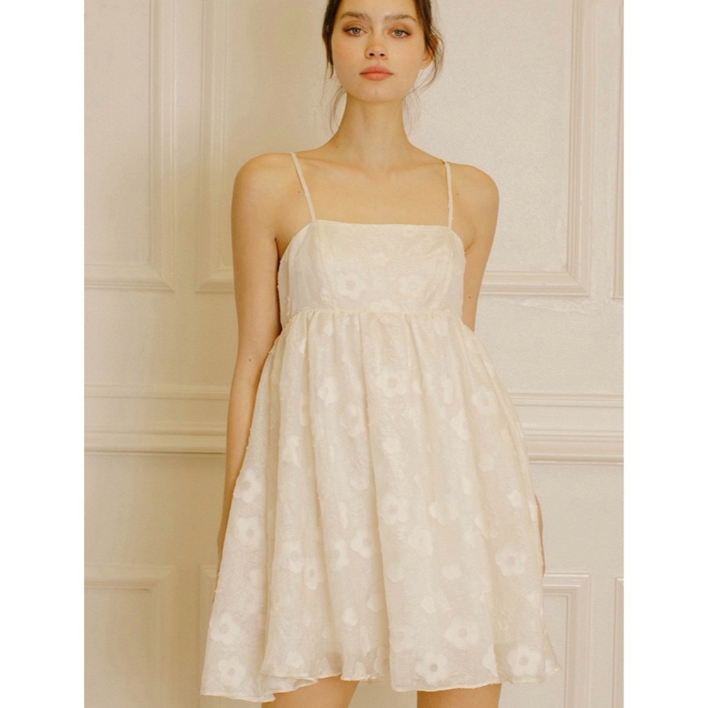 Storia Babydoll Swing Mini Dress with Bow Detail